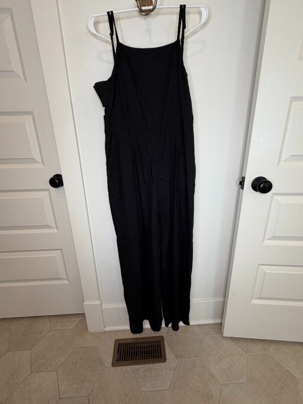 Black Jumpsuit w/ Cutout Sides - Size L